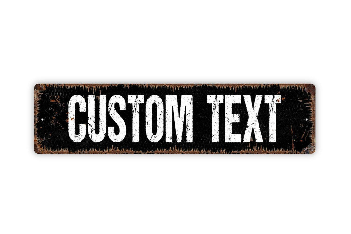 Custom Text Sign | Personalized Metal Sign or Vinyl Sticker | Create Your Own Wall Decor for Home Business Office Gift