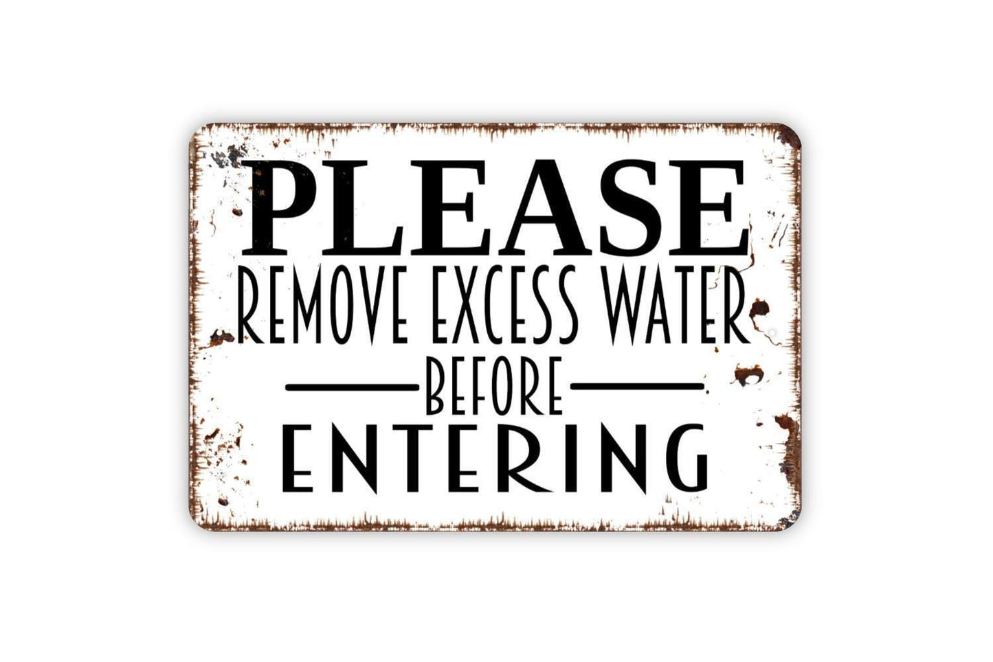 Please Dry Off Before Entering Sign, Vinyl Sticker Or Metal Sign For Swimming Pool House Indoor Or Outdoor