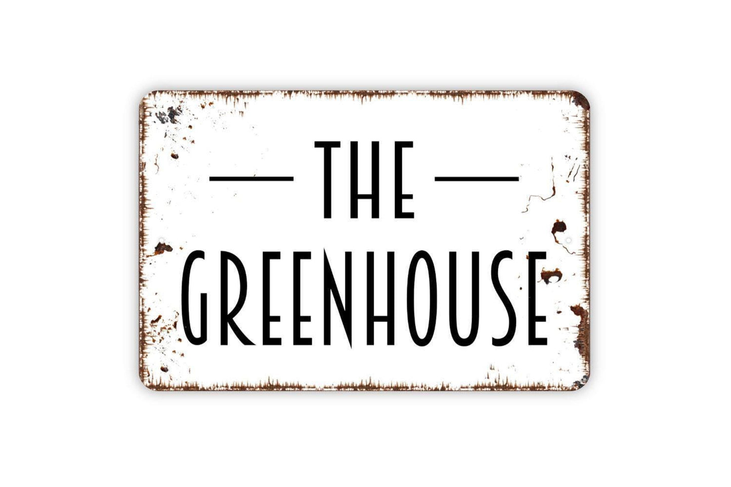 The Greenhouse Sign - Metal Garden Indoor or Outdoor Wall Art