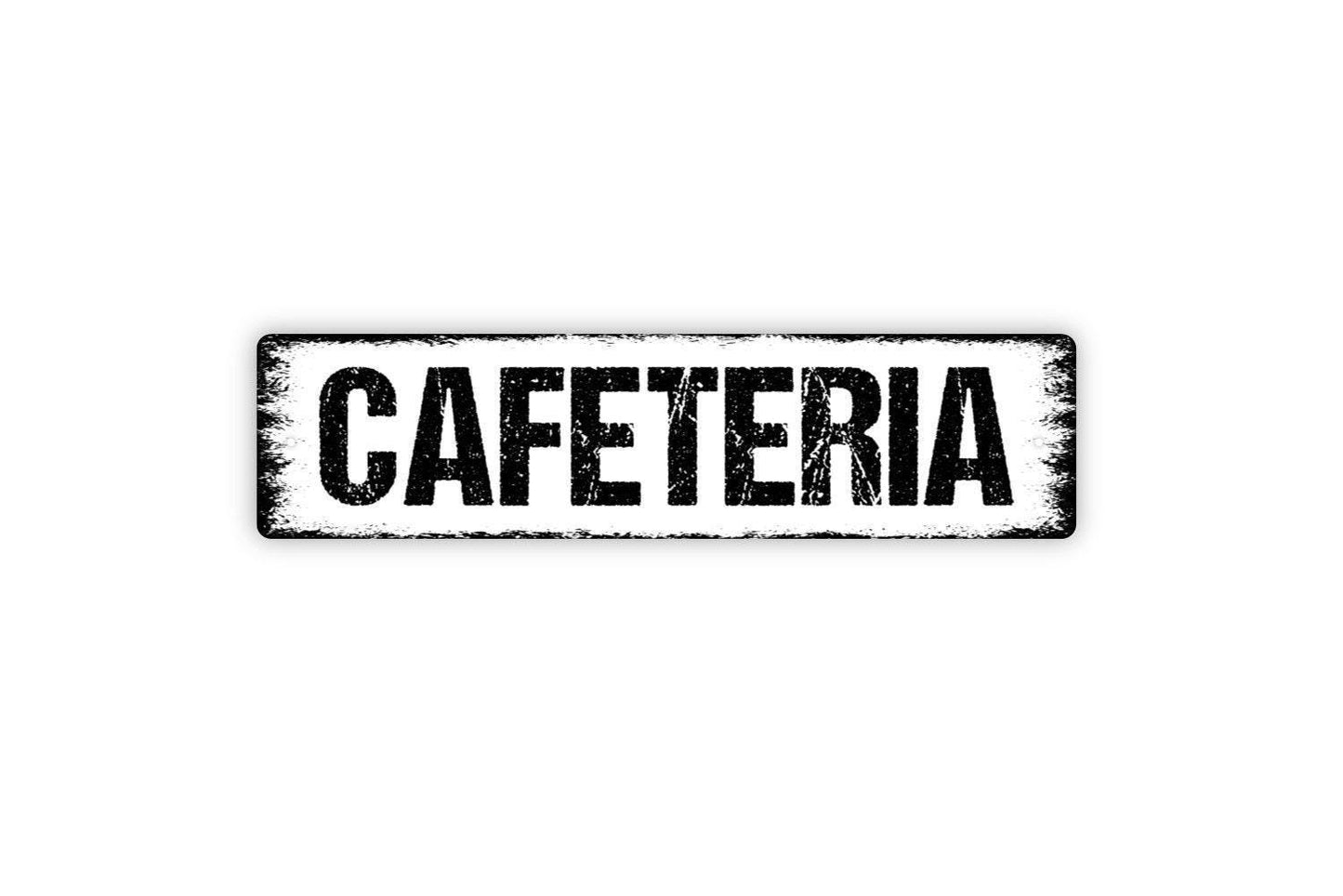 Cafeteria Sign - School Dining Hall Kitchen Restaurant Cafe Diner Vinyl Sticker Or Street Metal Sign or Door Name Plate Plaque