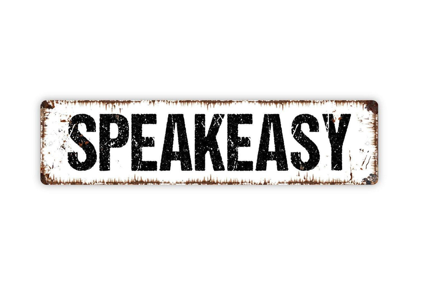 Speakeasy Sign - Pub Bar Drinks Serve Here Vinyl Sticker Or Street Metal Sign or Door Name Plate Plaque