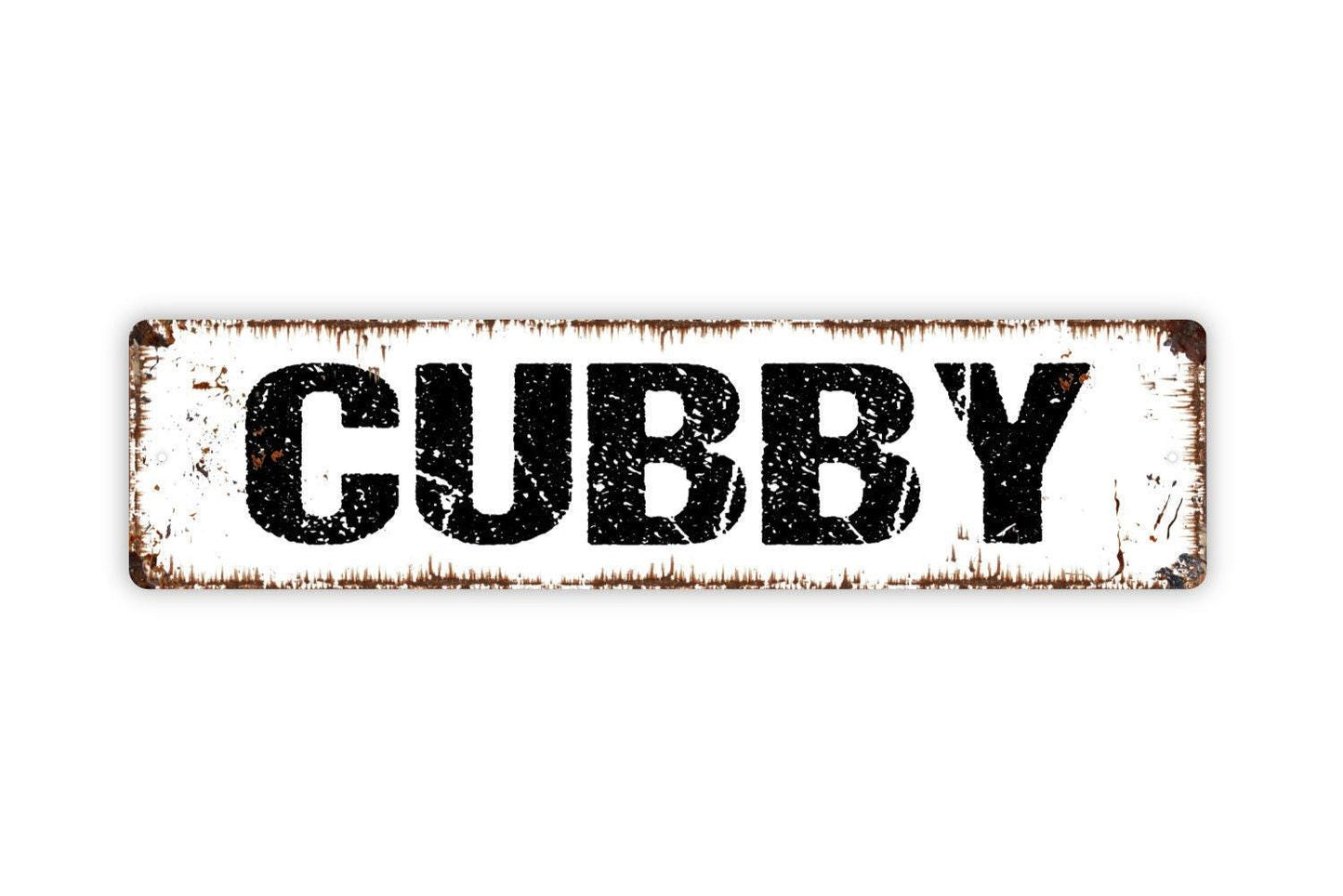 Cubby Sign - Locker Storage Book Bag School Children Kids Reading Corner Vinyl Sticker Or Street Metal Sign or Door Name Plate Plaque
