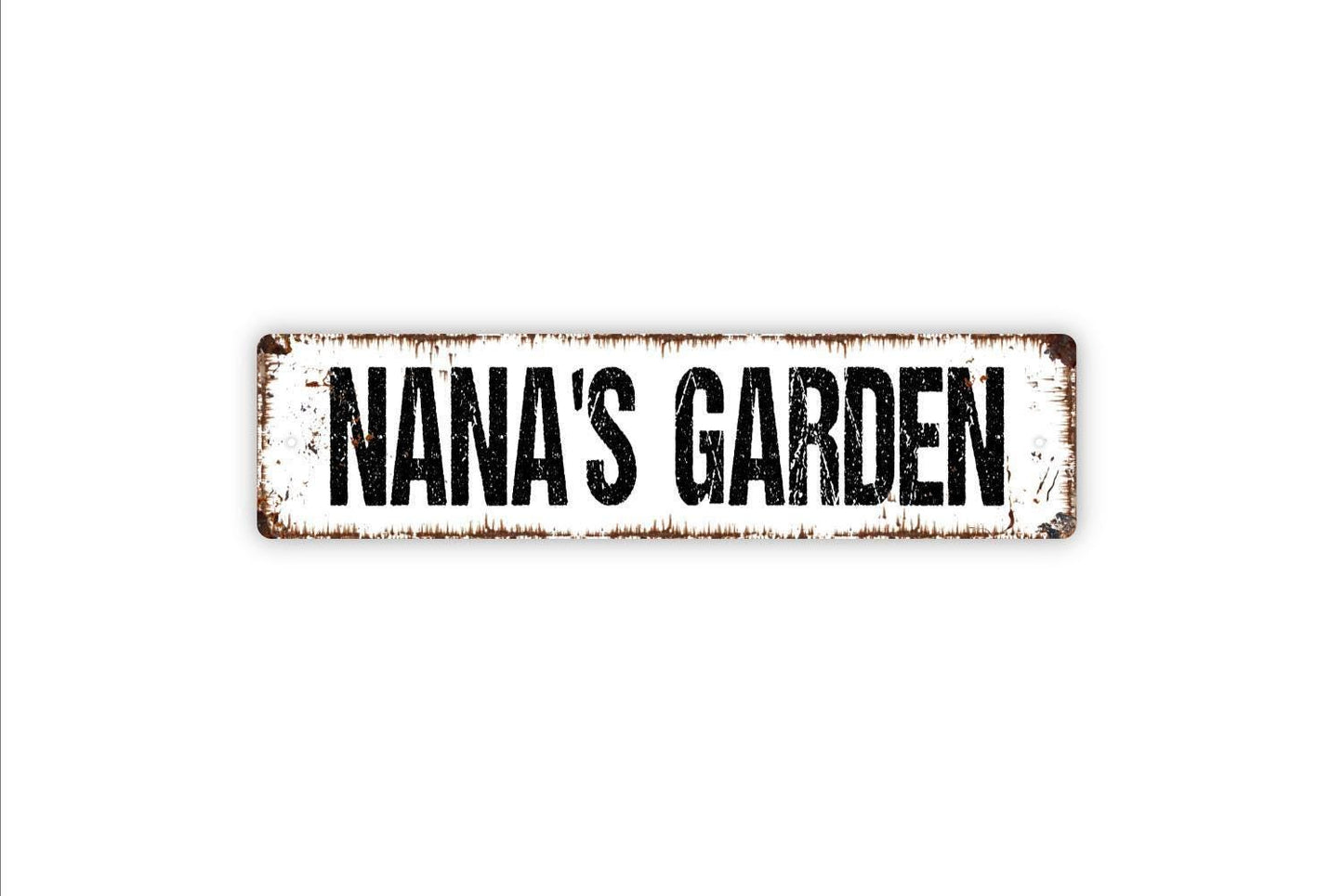 Nana’s Garden Sign – Rustic Farmhouse Outdoor Yard Decor – Flower Garden Patio Porch Wall Art – Metal Sign or Sticker