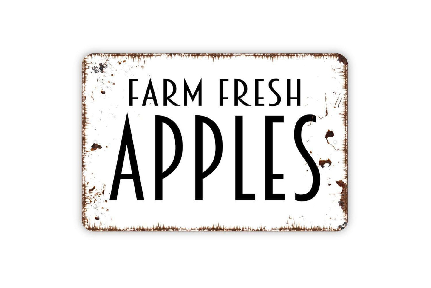 Farm Fresh Apples Sign | Rustic Fall Harvest Kitchen Decor | Metal Sign or Vinyl Sticker for Orchard Market Farmhouse Home