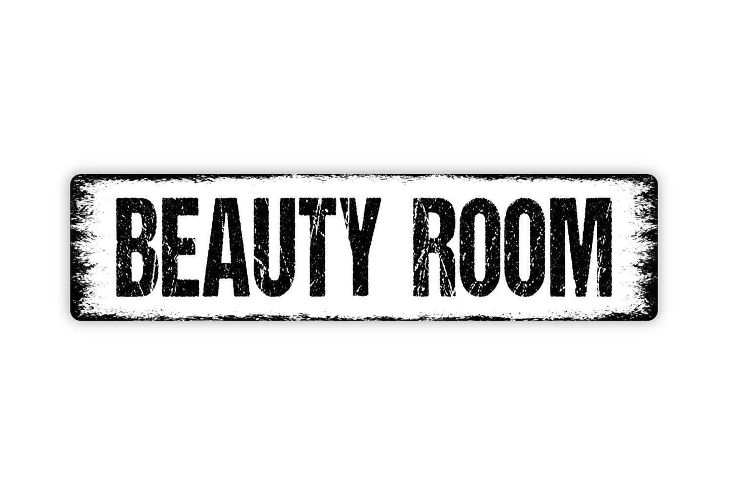 Beauty Room Sign - Vinyl Sticker Or Street Metal Sign or Door Name Plate Plaque