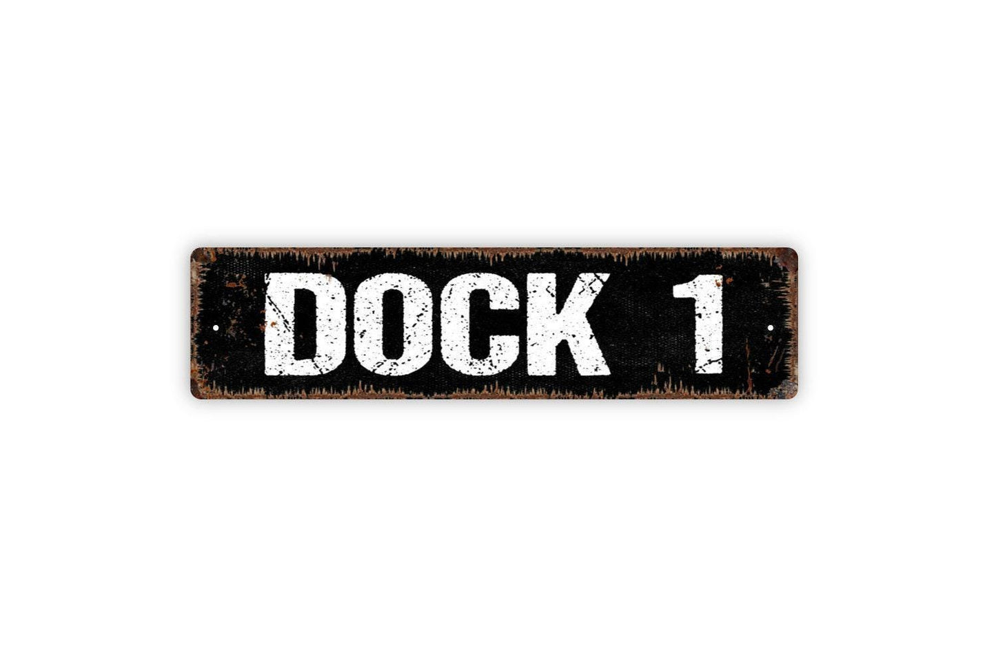 Custom Numbered Dock Sign - Boat Lake Fishing Pier Vinyl Sticker Or Street Metal Sign or Door Name Plate Plaque