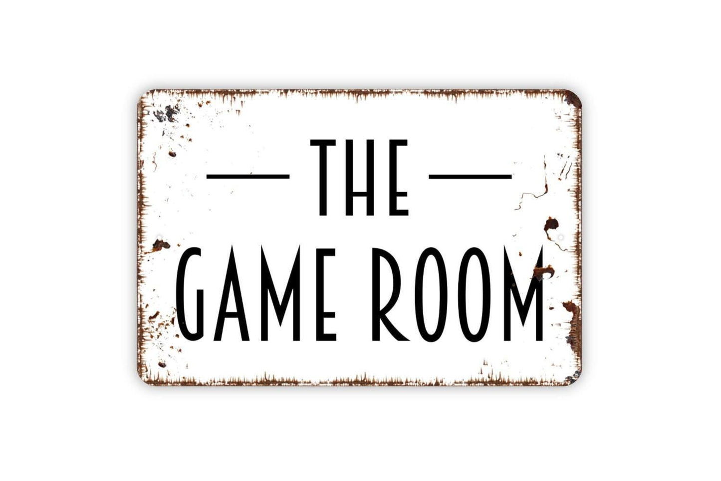 The Game Room Sign, Metal Sign, Farmhouse Contemporary Modern Wall Metal Sign