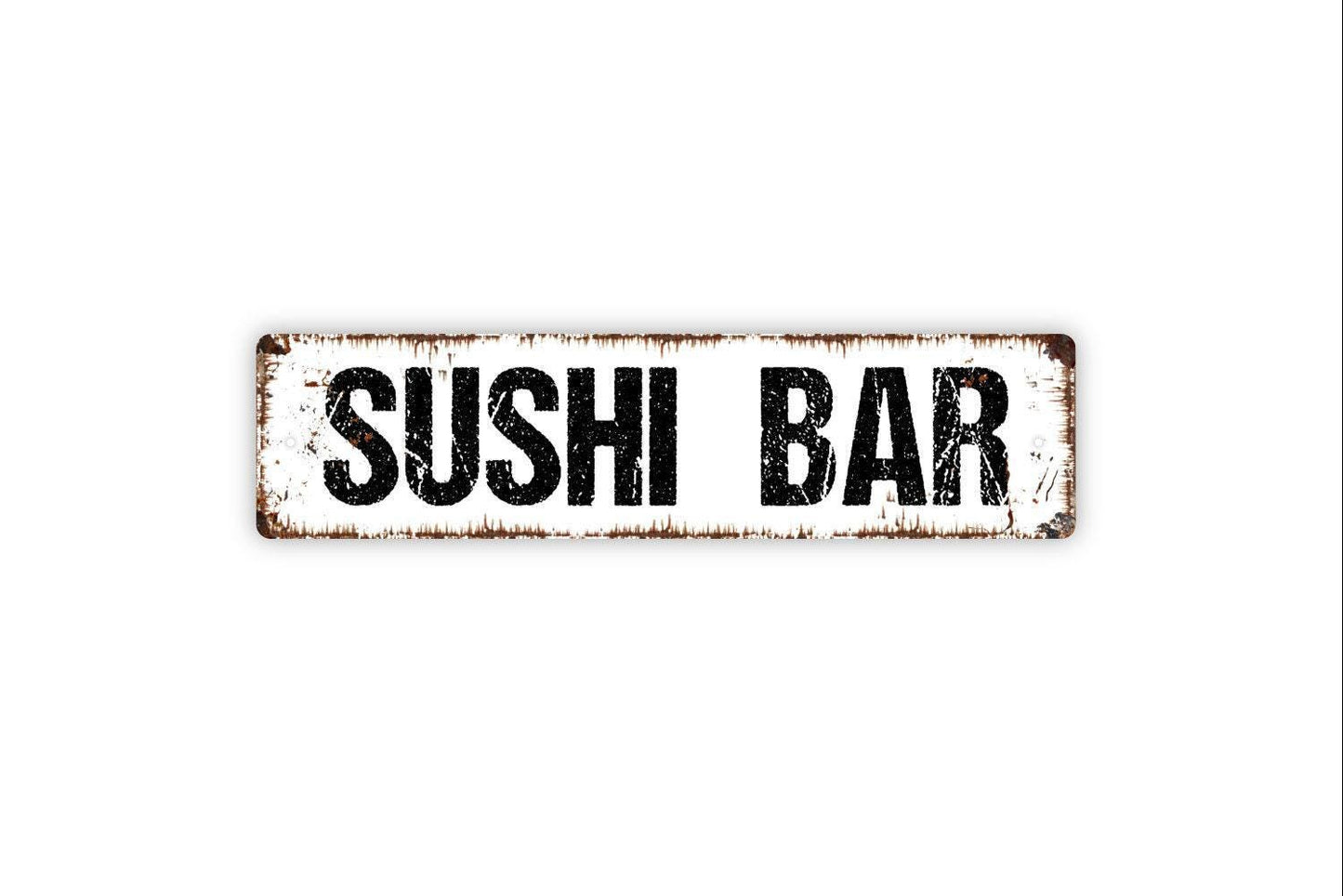Sushi Bar Sign | Japanese Kitchen Wall Decor | Rustic Restaurant Cafe Dining Room Wall Art | Food Lover Gift | Metal Sign or Vinyl Sticker