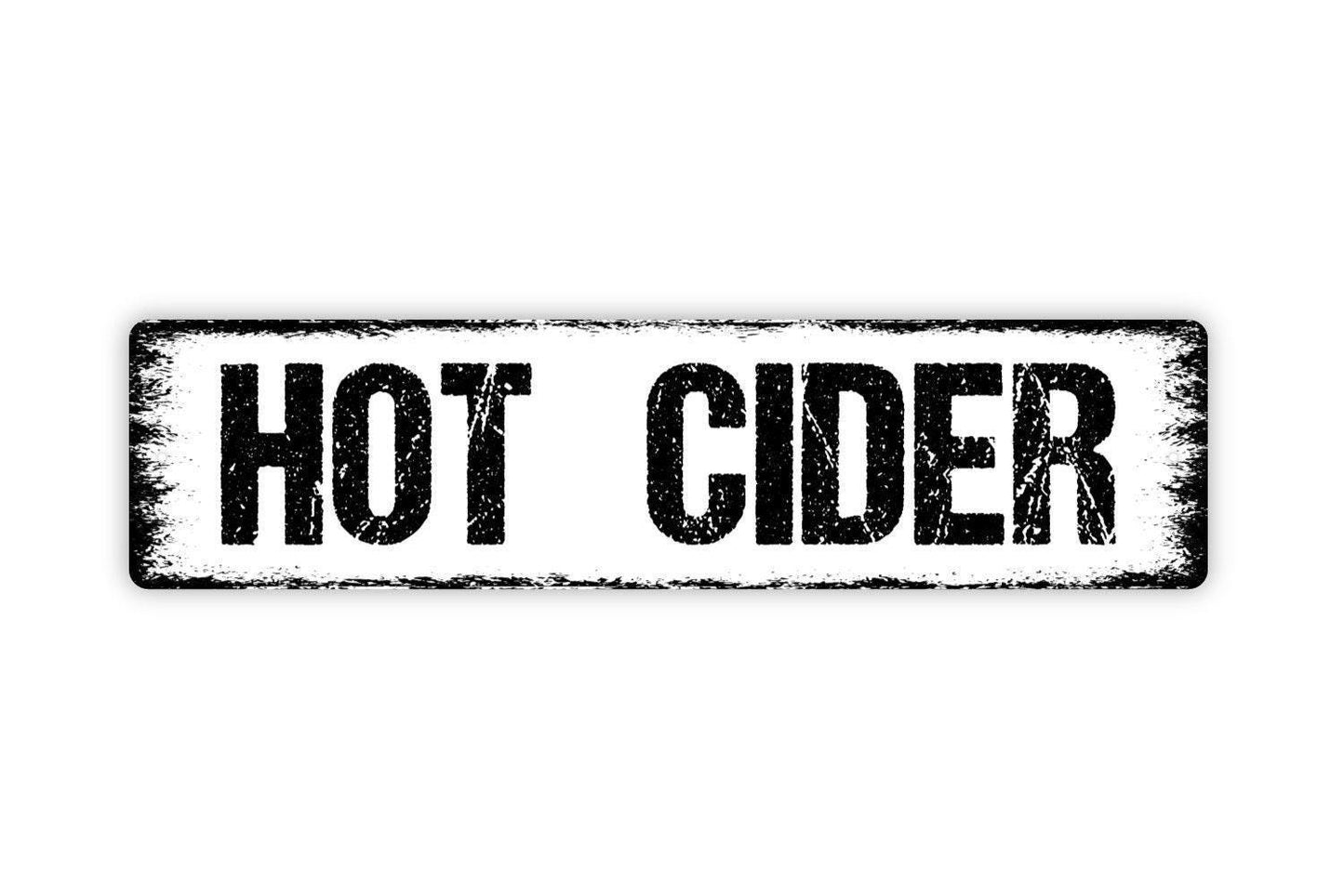 Hot Cider Sign Metal or Vinyl Sticker | Farmhouse Kitchen Wall Decor | Rustic Fall Sign | Autumn Apple Cider Wall Art | Country Home Sign