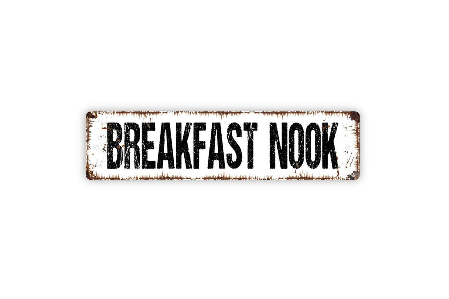Breakfast Nook Sign - Kitchen Pantry Morning Farm Fresh Vinyl Sticker Or Street Metal Sign or Door Name Plate Plaque