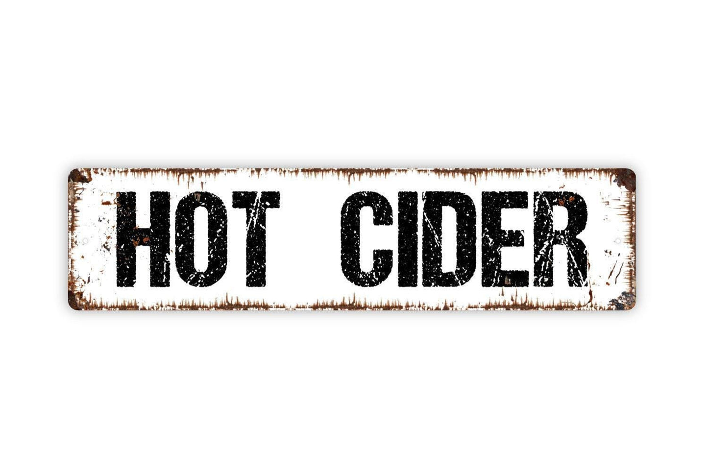 Hot Cider Sign Metal or Vinyl Sticker | Farmhouse Kitchen Wall Decor | Rustic Fall Sign | Autumn Apple Cider Wall Art | Country Home Sign