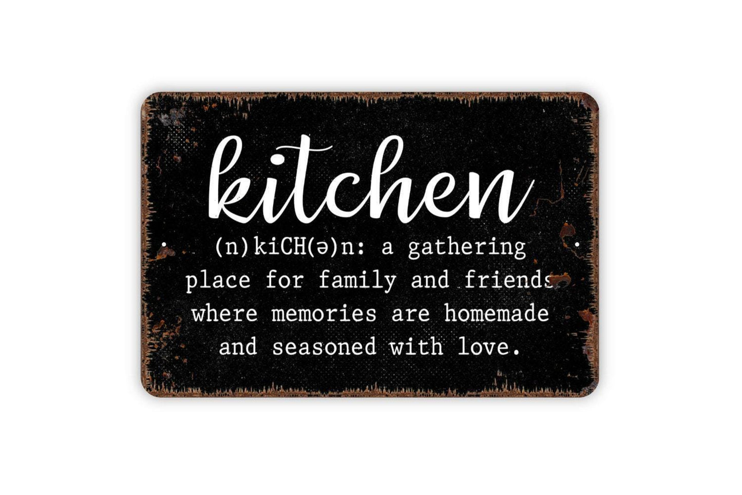 Kitchen Definition Sign - Farmhouse Decor Metal Wall Art