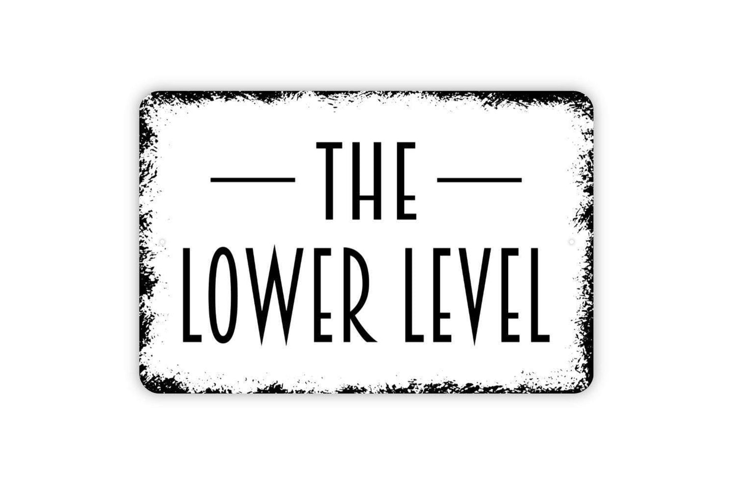 The Lower Level Sign | Basement Downstairs Room Decor | Metal Sign or Vinyl Sticker for Home Bar Game Room Man Cave