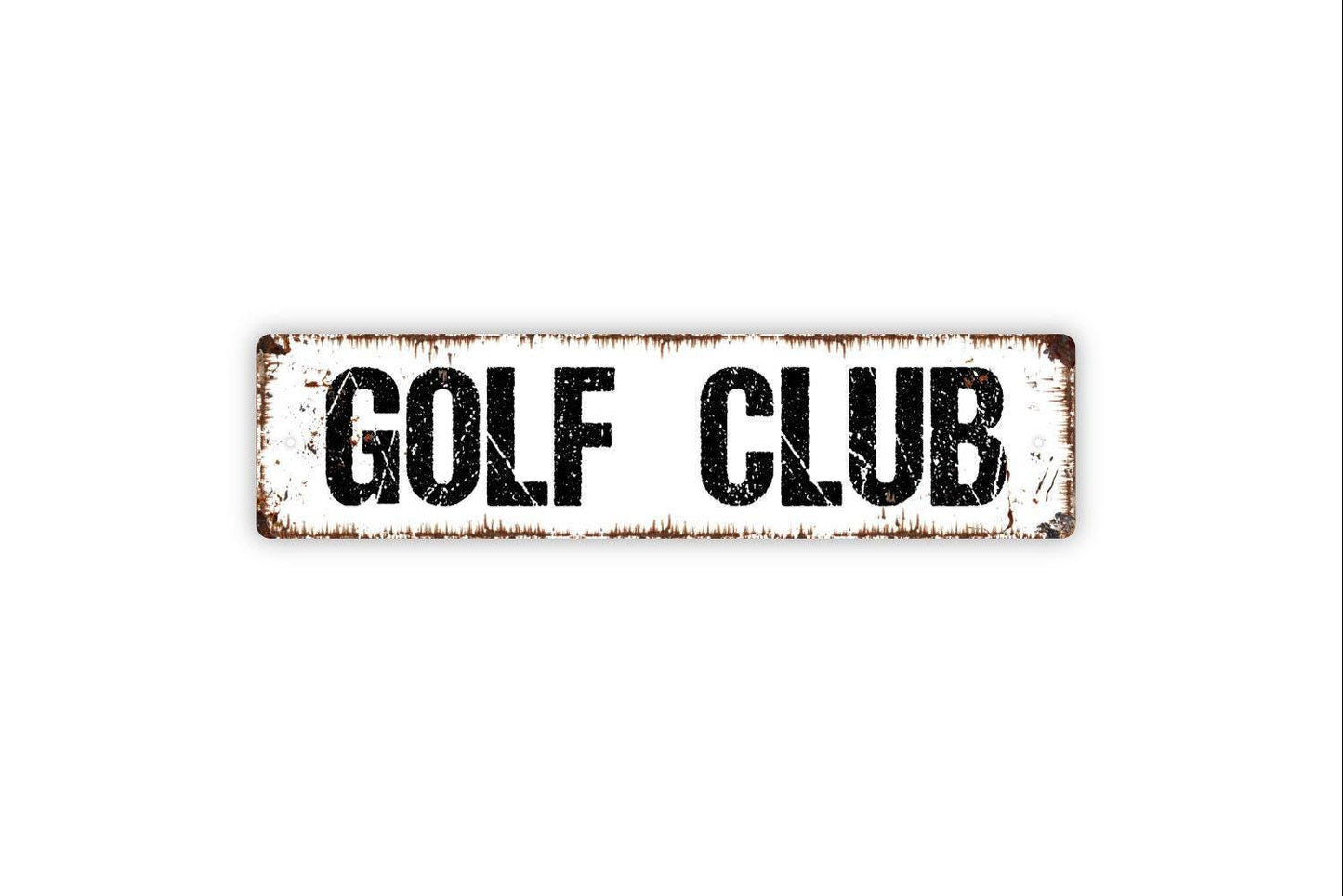Golf Club Sign – Rustic Sports Wall Decor – Man Cave or Game Room Golf Sign – Golfer Gift Wall Art – Metal Sign or Vinyl Sticker