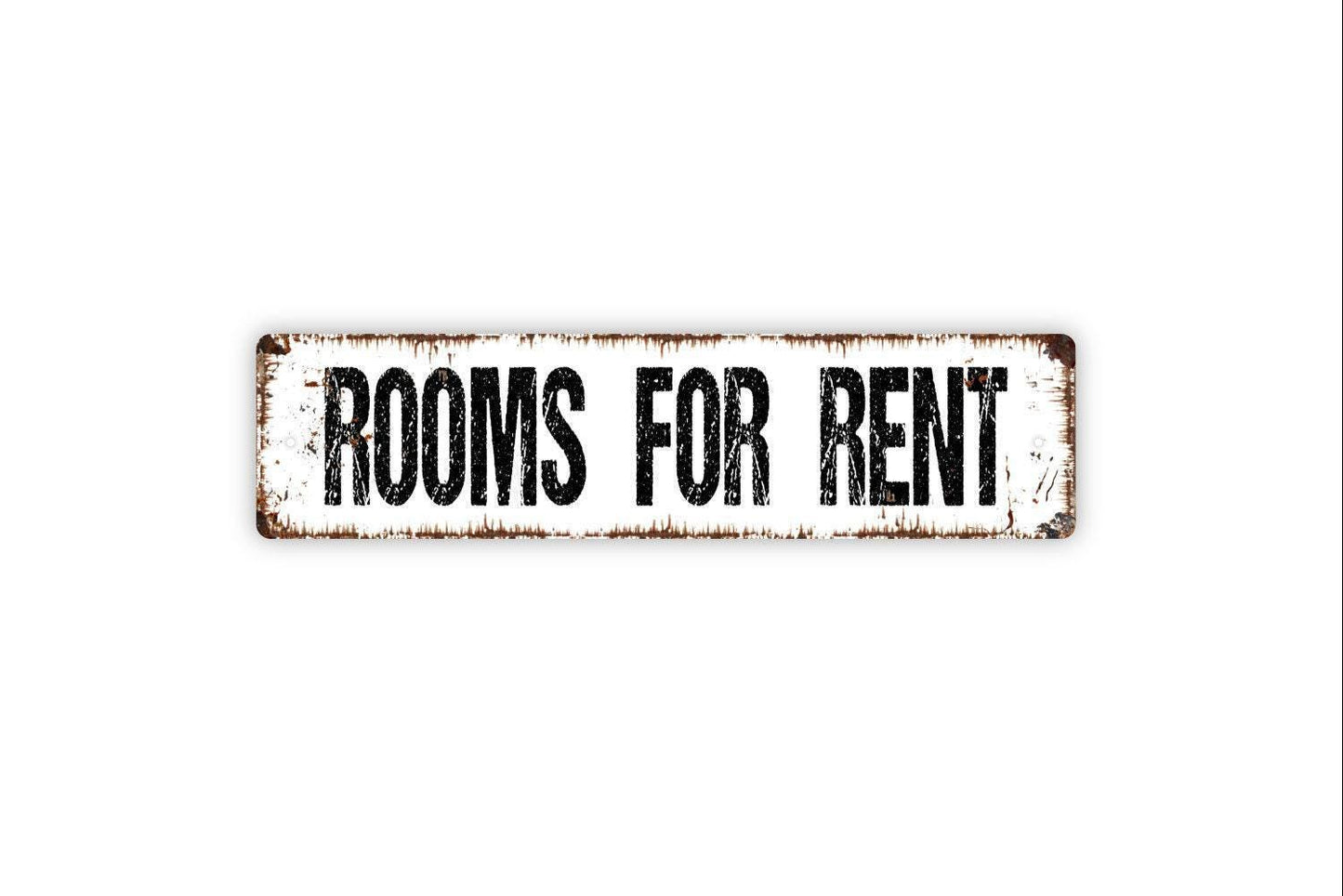 Rooms For Rent Sign | Classic Rental Property Sign | Metal Sign or Vinyl Sticker for Apartments, Hotels, Motels, or Boarding Houses