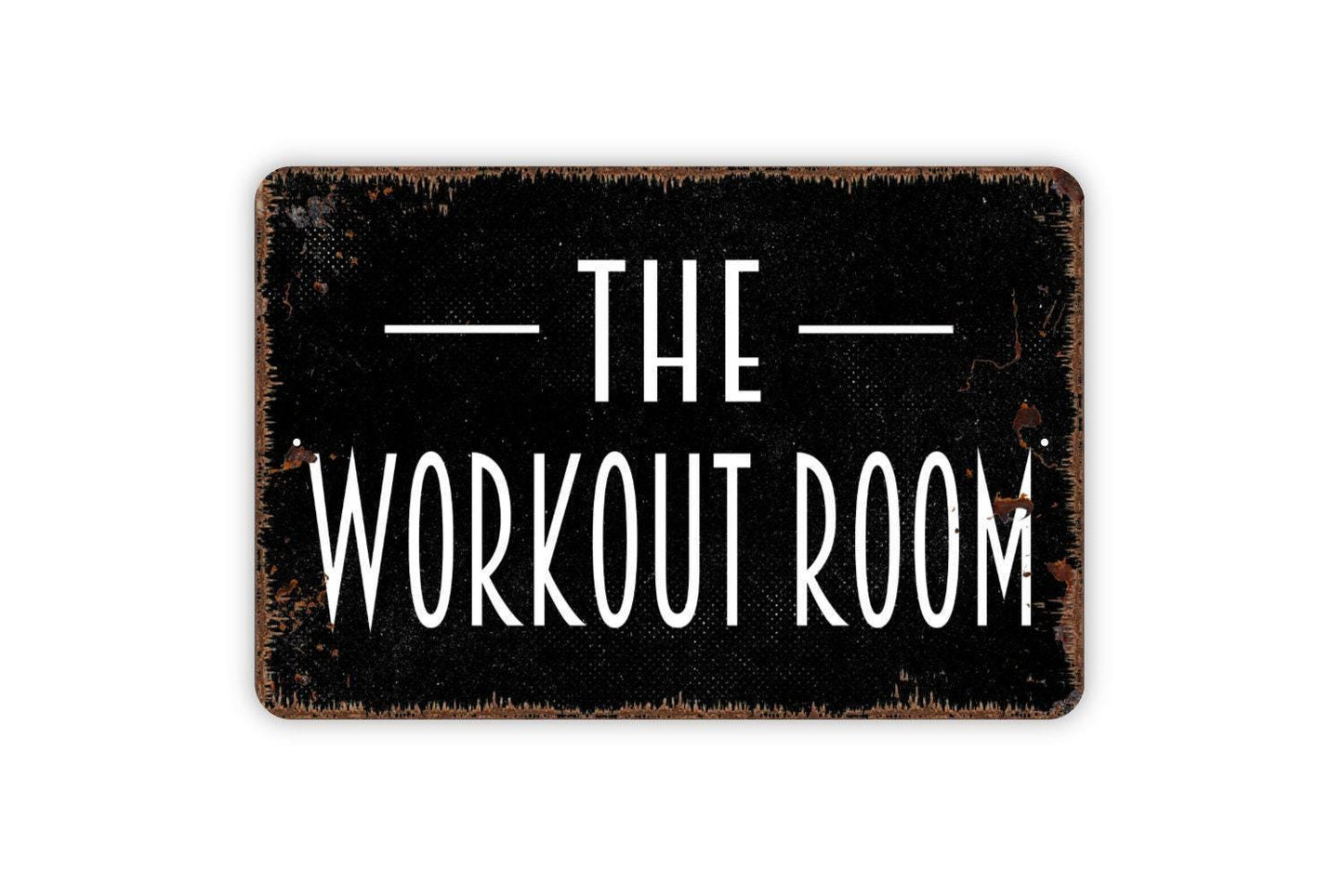 The Workout Room Sign - Home Fitness Gym Metal Wall Art