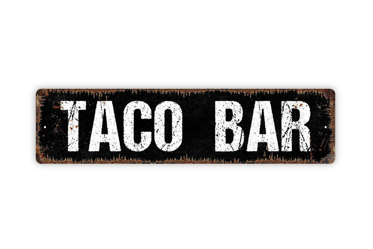 Taco Bar Sign - Food Truck La Cocina Mexican Food Kitchen Vinyl Sticker Or Street Metal Sign or Door Name Plate Plaque