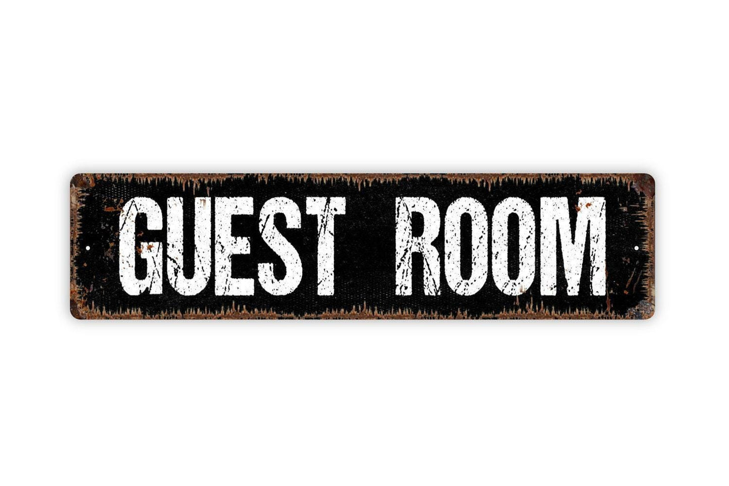 Guest Room Sign - Vinyl Sticker Or Metal Street Sign or Door Name Plate Plaque