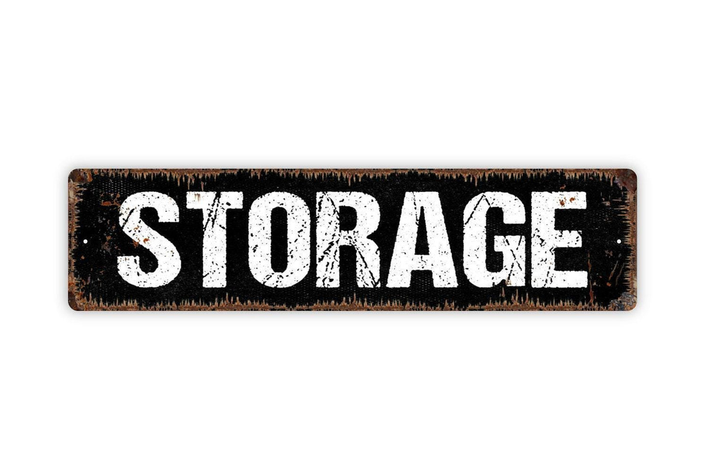 Storage Sign - Metal Indoor or Outdoor Door Name Plate Plaque
