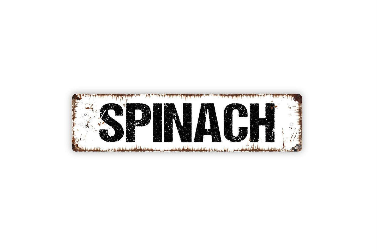Spinach Sign | Rustic Kitchen Wall Decor | Farmhouse Vegetable Garden Sign | Custom Metal Sign or Vinyl Sticker | Country Market Wall Art