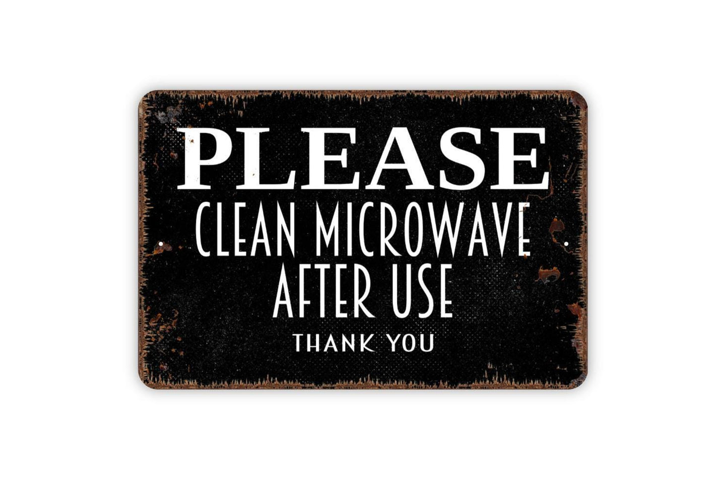 Please Clean Microwave After Use Thank You Sign Metal or Vinyl Sticker | Kitchen Reminder Sign | Office Breakroom Sign | Funny Work Sticker