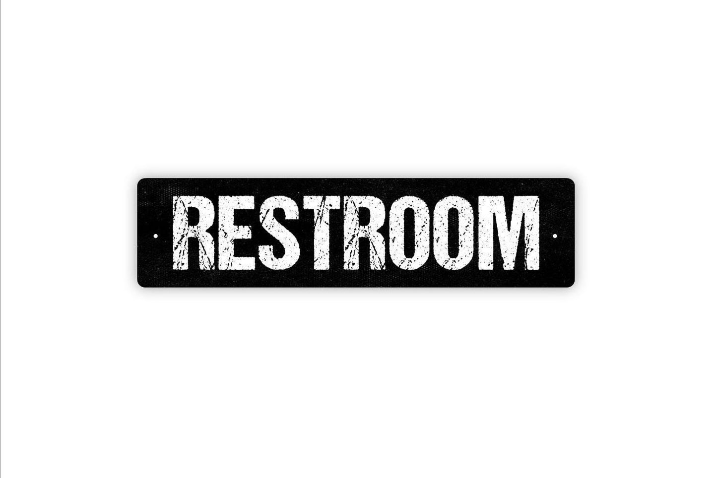 Restroom Sign, Metal Sign, Men Women Distressed Bathroom Rustic Custom Metal Sign, Rustic Street Sign or Door Name Plate Plaque