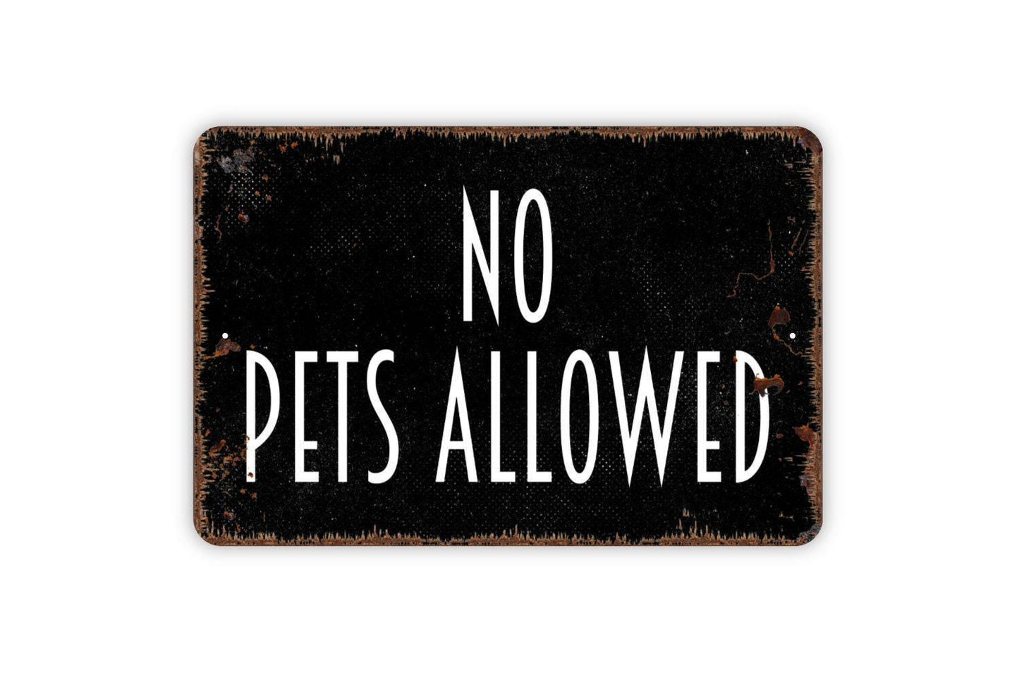 No Pets Allowed Sign | Private Property Security Warning Wall Decor | Business Storefront Home Entry Notice | Metal Sign or Vinyl Sticker