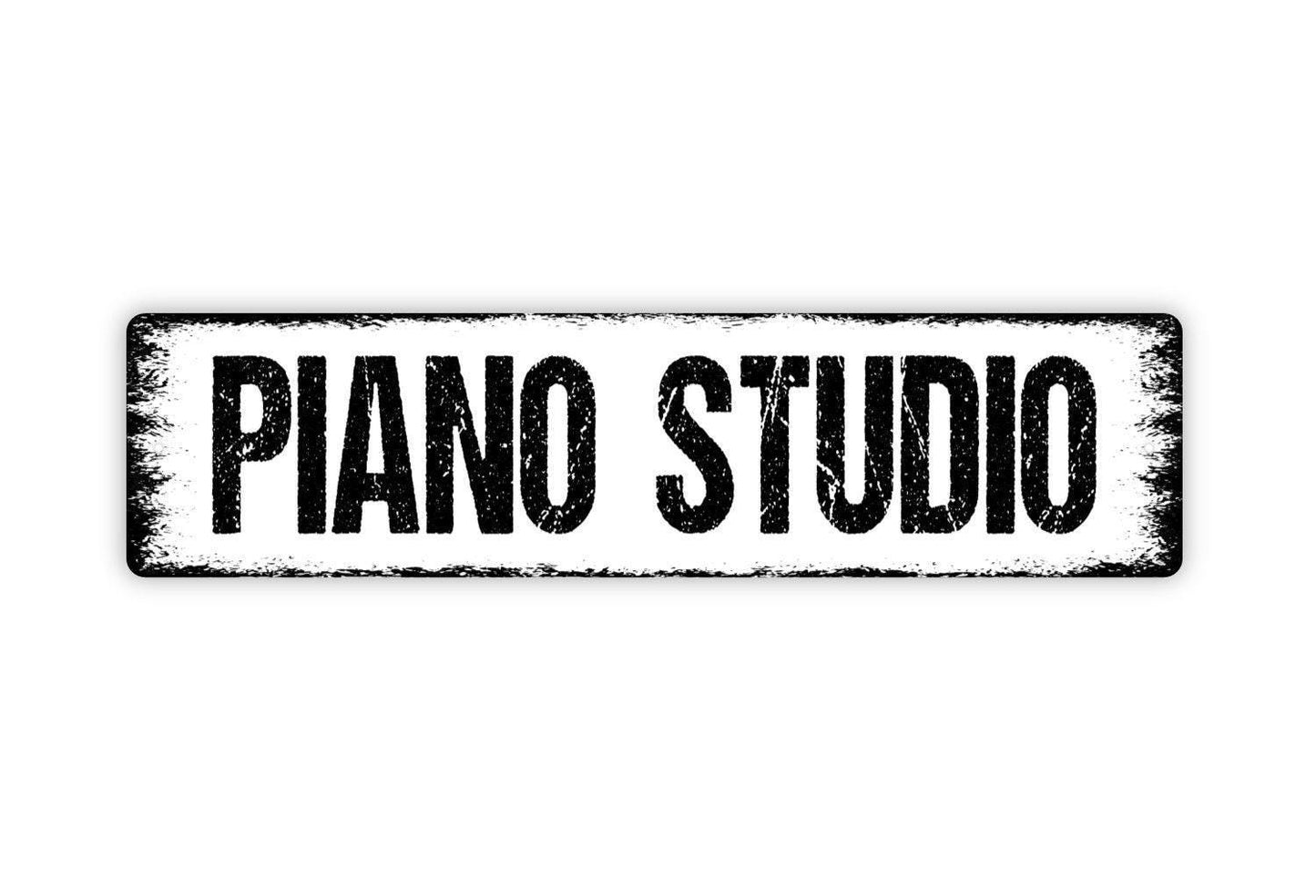 Piano Studio Sign Metal or Vinyl Sticker | Music Teacher Sign | Rustic Music Room Decor | Piano Lesson Sign | Music Studio Wall Art