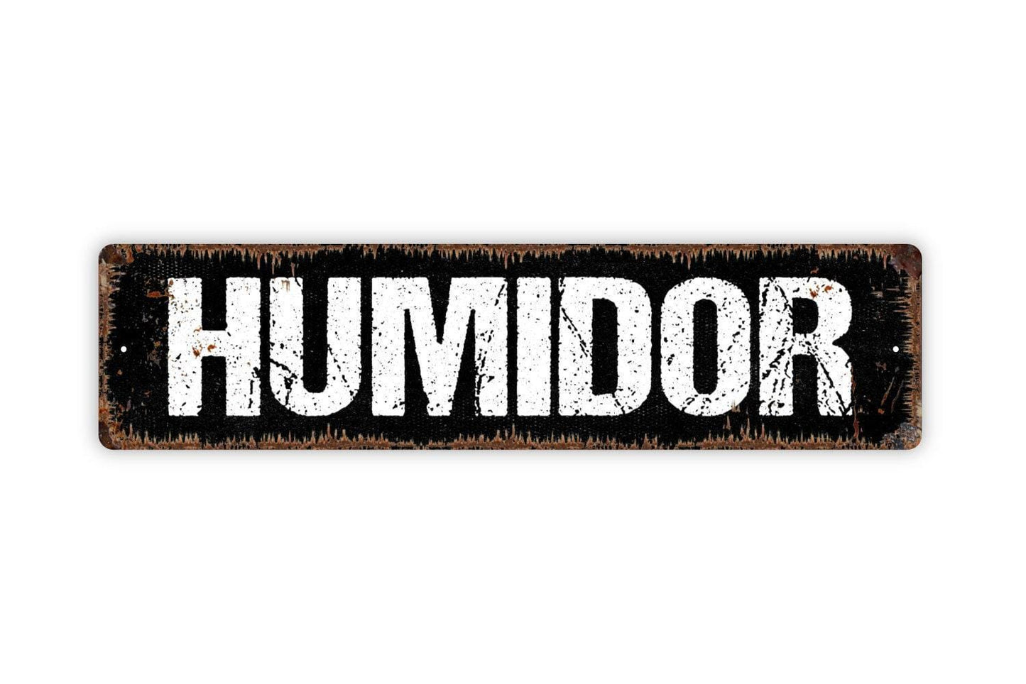 Humidor Sign - Cigar Lounge Bar Vinyl Sticker Or Street Metal Sign or Door Name Plate Plaque