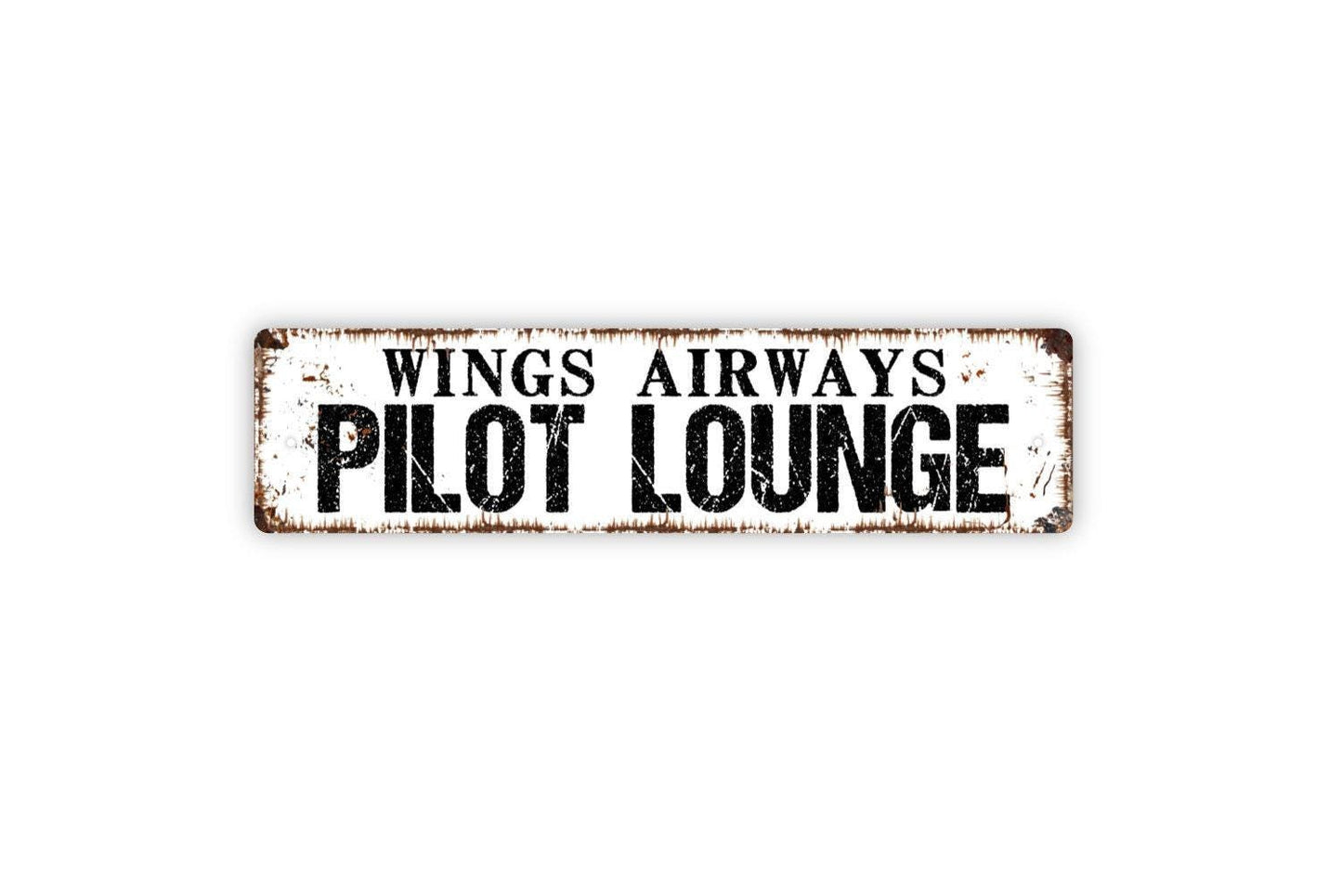 Personalized Pilot Lounge Sign - Airplane Hangar Fly Airport Vinyl Sticker Or Street Metal Sign or Door Name Plate Plaque