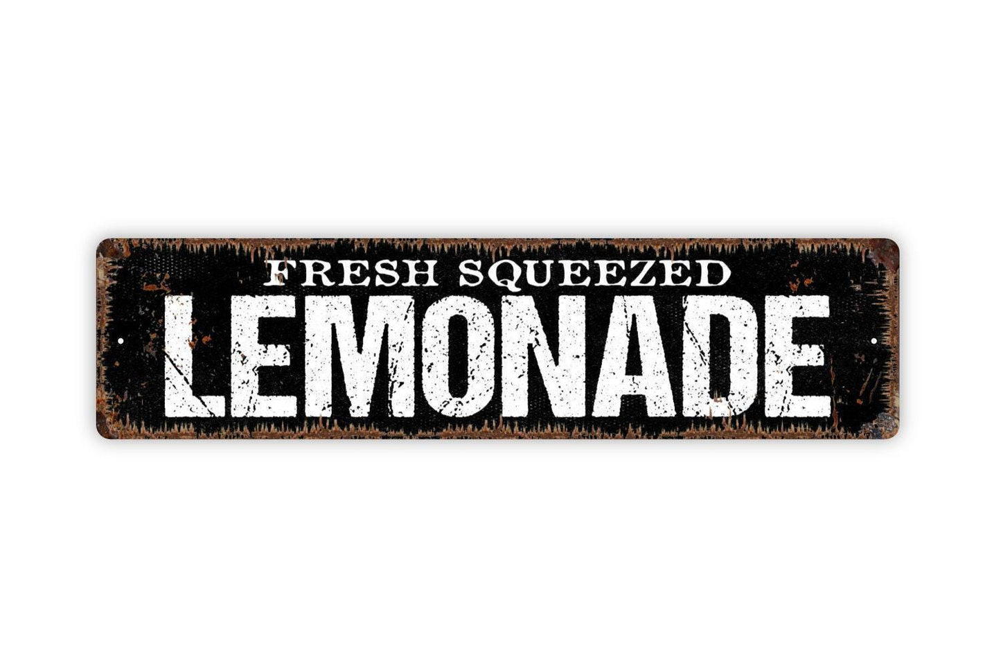 Fresh Squeezed Lemonade Sign | Farmhouse Kitchen Metal Sign or Vinyl Sticker | Rustic Market, Garden, or Patio Decor | Gift for Lemon Lovers