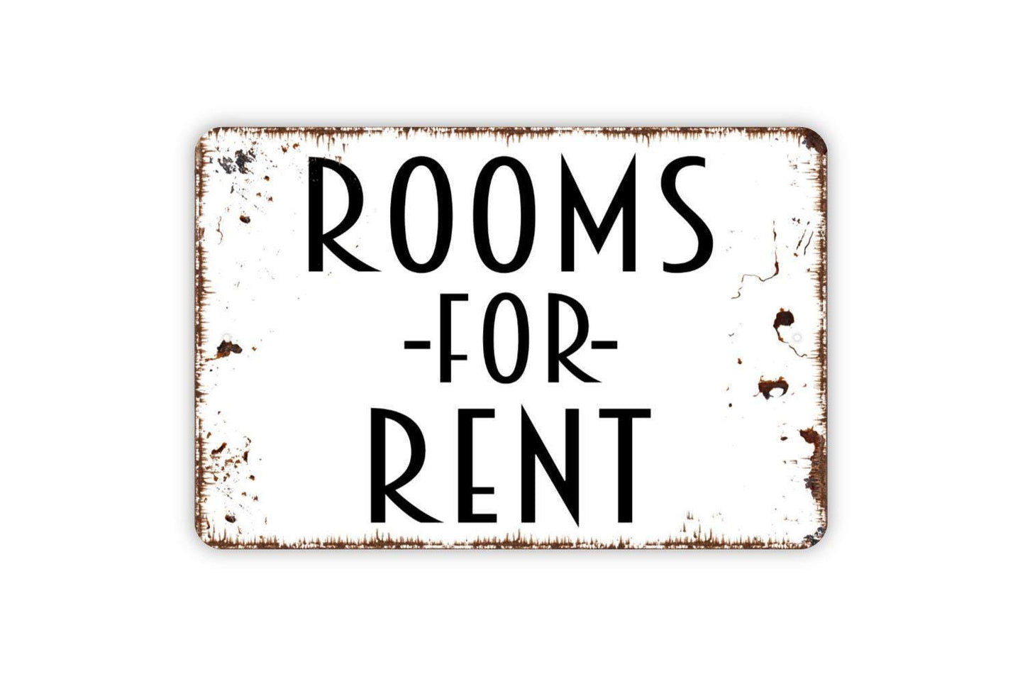 Rooms For Rent Sign - Metal Vacancy Wall Art