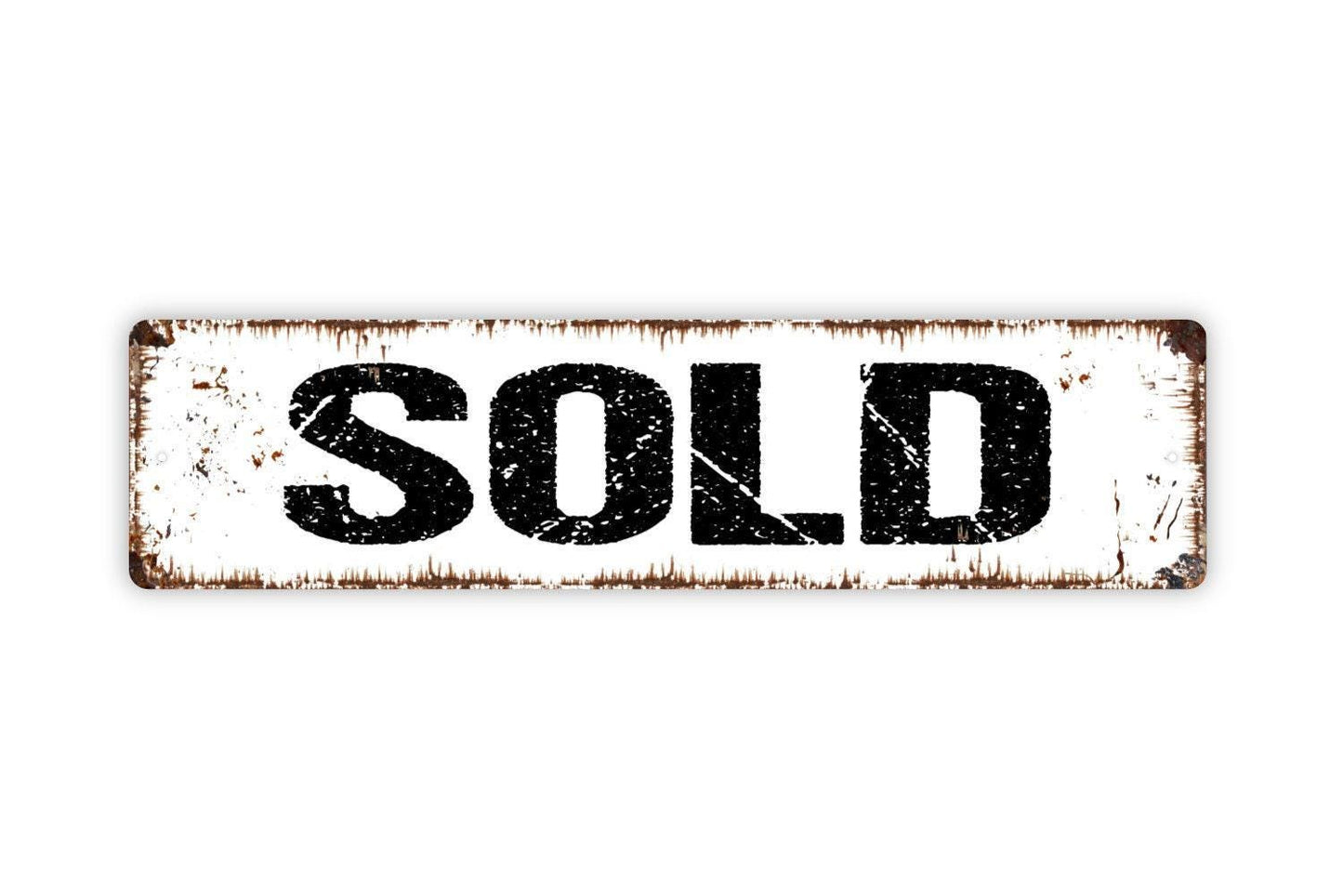Sold Sign - Real Estate Agent Gift Broker Closing For Sale Ad Vinyl Sticker Or Street Metal Sign or Door Name Plate Plaque