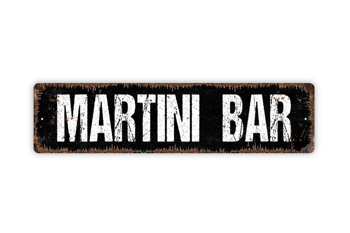 Martini Bar Sign - Pub Club Cocktail Lounge Vinyl Sticker Or Street Metal Sign or Door Name Plate Plaque