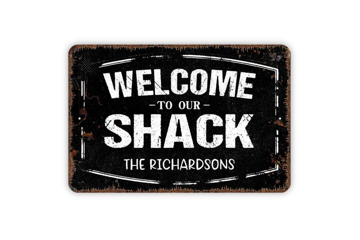Personalized Welcome To Our Shack Sign - Custom Metal Wall Art Indoor Or Outdoor
