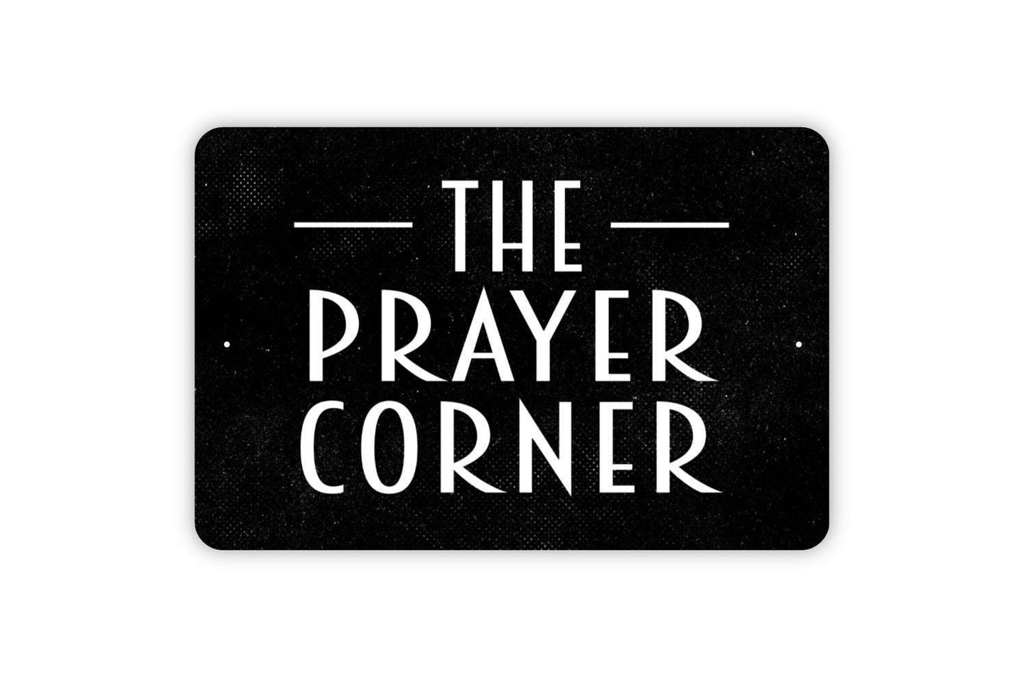 The Prayer Corner Sign | Christian Faith Spiritual Wall Decor | Metal Sign or Vinyl Sticker for Home Church Office Prayer Room