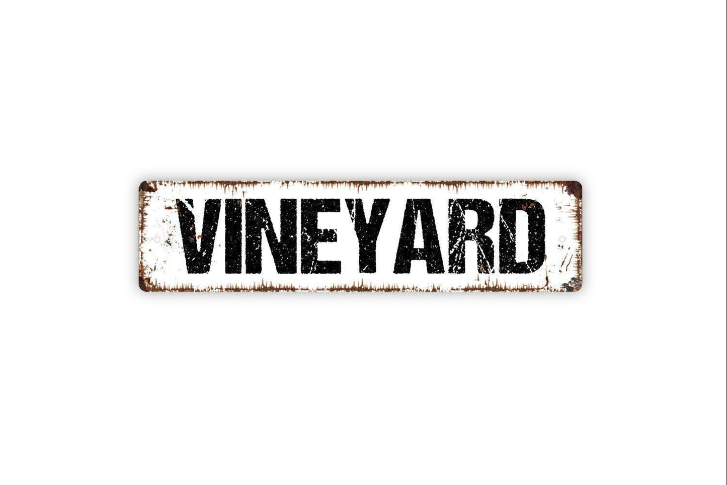 Vineyard Sign - Welcome To Our Winery Wine Grapes Grow Cellar Vinyl Sticker Or Street Metal Sign or Door Name Plate Plaque