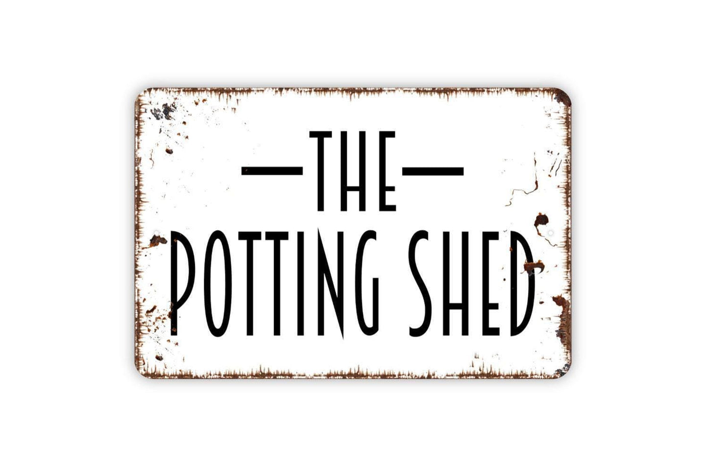 The Potting Shed Sign, Metal Sign, Farmhouse Wall Decor Modern Art Ranch