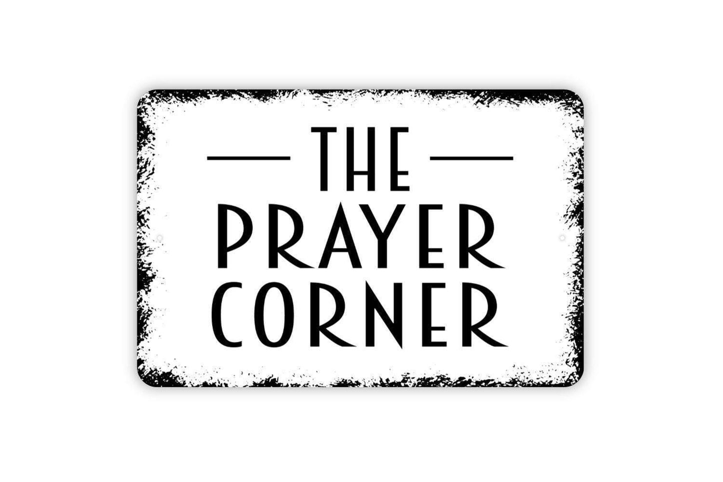 The Prayer Corner Sign | Christian Faith Spiritual Wall Decor | Metal Sign or Vinyl Sticker for Home Church Office Prayer Room