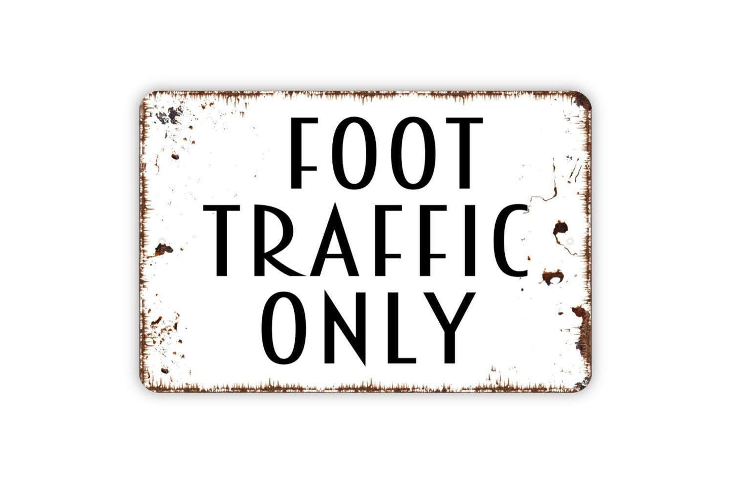 Foot Traffic Only Sign | Pathway Safety and Direction Sign | Metal Sign or Vinyl Sticker for Trails, Parks, Schools, or Workplaces
