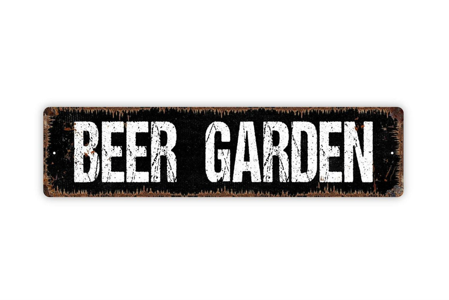 Beer Garden Sign - Welcome To Our Bar Metal Sign, Farmhouse Custom, Vinyl Sticker Or Street Sign or Door Name Plate Plaque