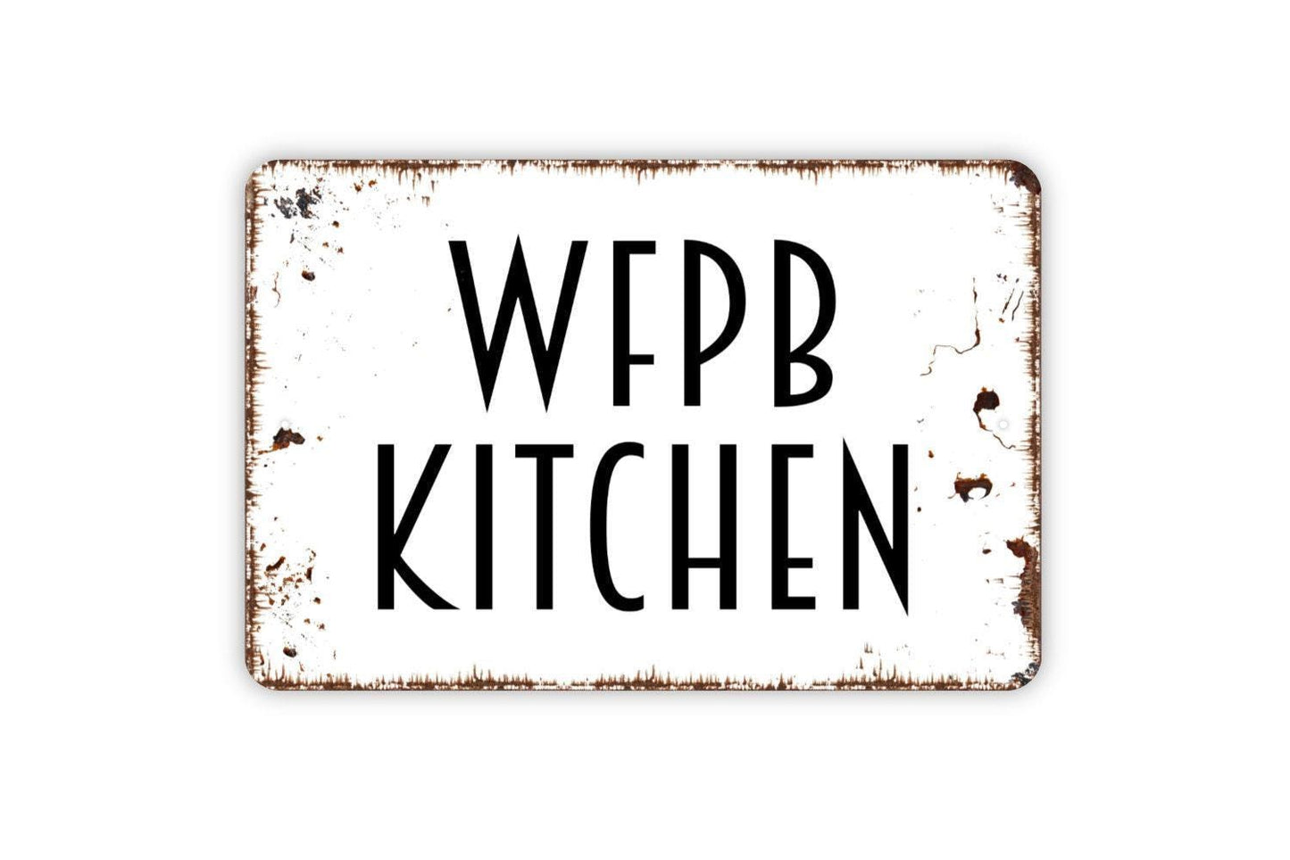 WFPB Kitchen Sign | Whole Food Plant Based Vegan Decor | Metal Sign or Vinyl Sticker for Healthy Kitchen Dining Room Cafe