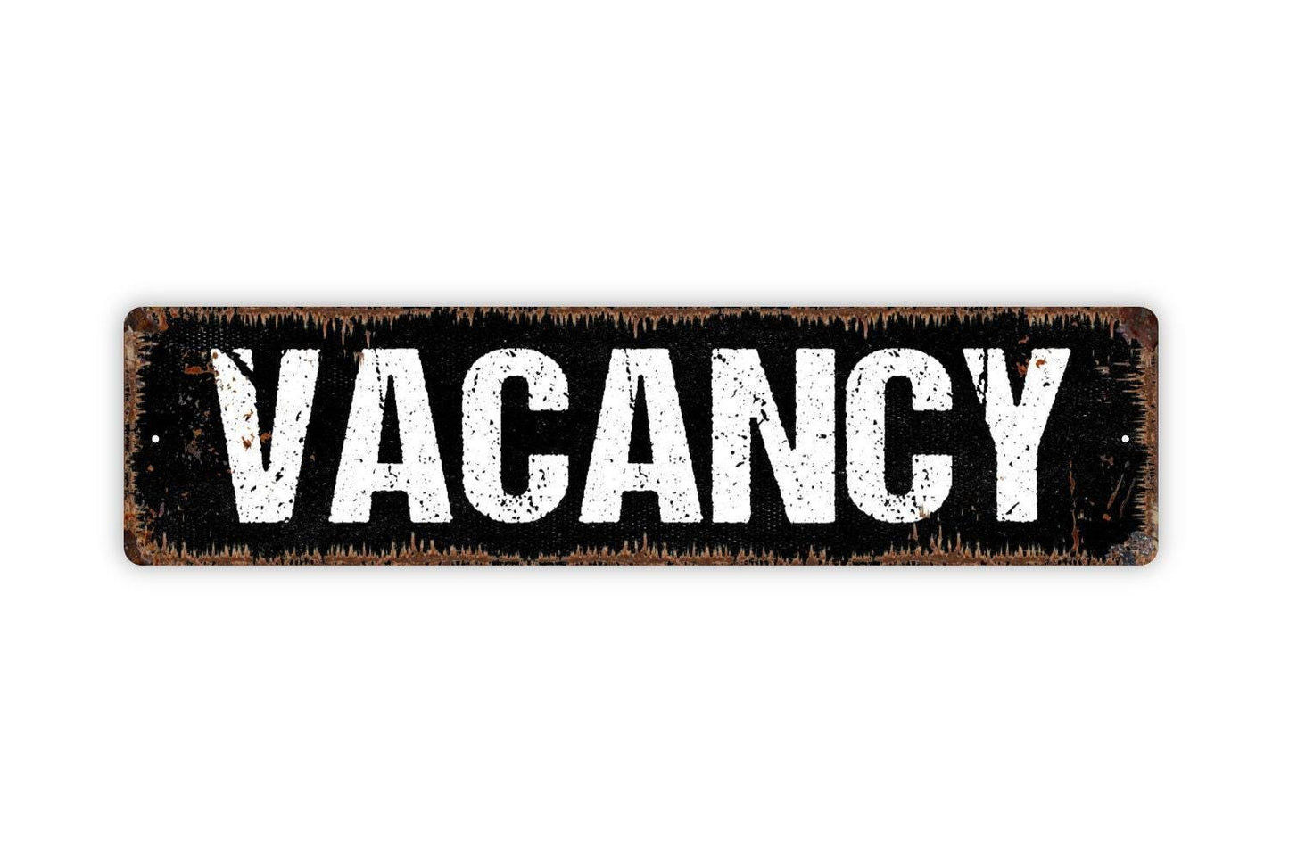 Vacancy Sign Metal or Vinyl Sticker | Rustic Hotel Sign | Motel Decor | Guest Room Sign | Farmhouse Style Wall Art | Business Door Sticker