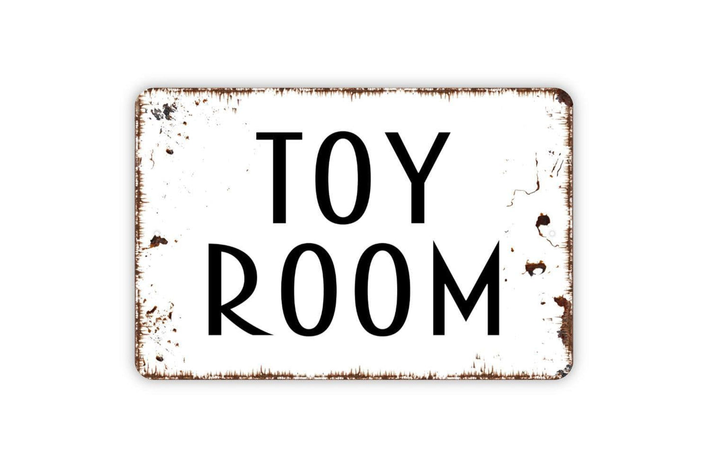 Toy Room Sign, Metal Sign, Farmhouse Contemporary Modern Wall Metal Sign