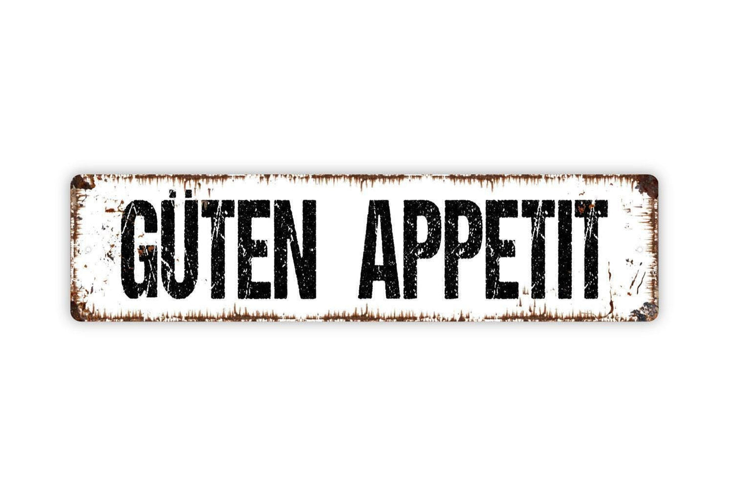 Guten Appetit Sign - Enjoy Your Meal Good Appetite Vinyl Sticker Or Street Sign or Door Name Plate Plaque