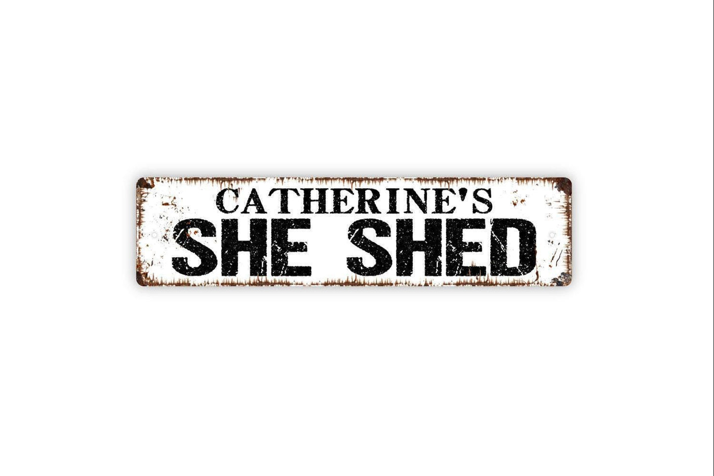 Personalized She Shed Sign, Custom Metal Sign, Vinyl Sticker Or Street Sign or Door Name Plate Plaque