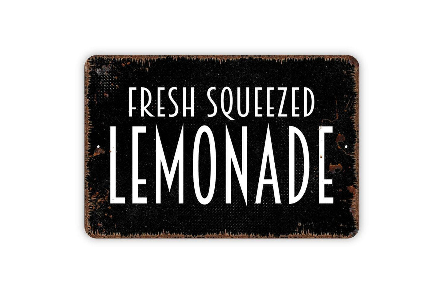 Fresh Squeezed Lemonade Sign - Metal Indoor or Outdoor Wall Art