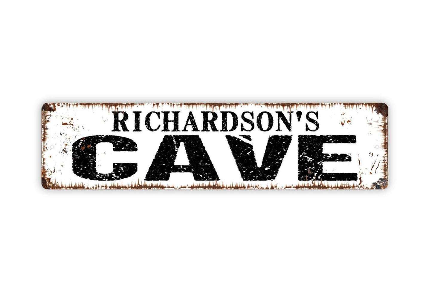 Personalized Cave Sign, Custom Metal Sign, Vinyl Sticker Or Street Sign or Door Name Plate Plaque
