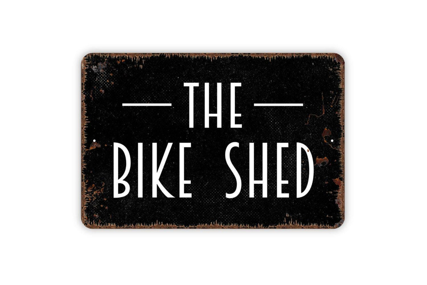 The Bike Shed Sign - Garage Motorbike Bicycle Motorcycle Metal Wall Art Indoor Or Outdoor