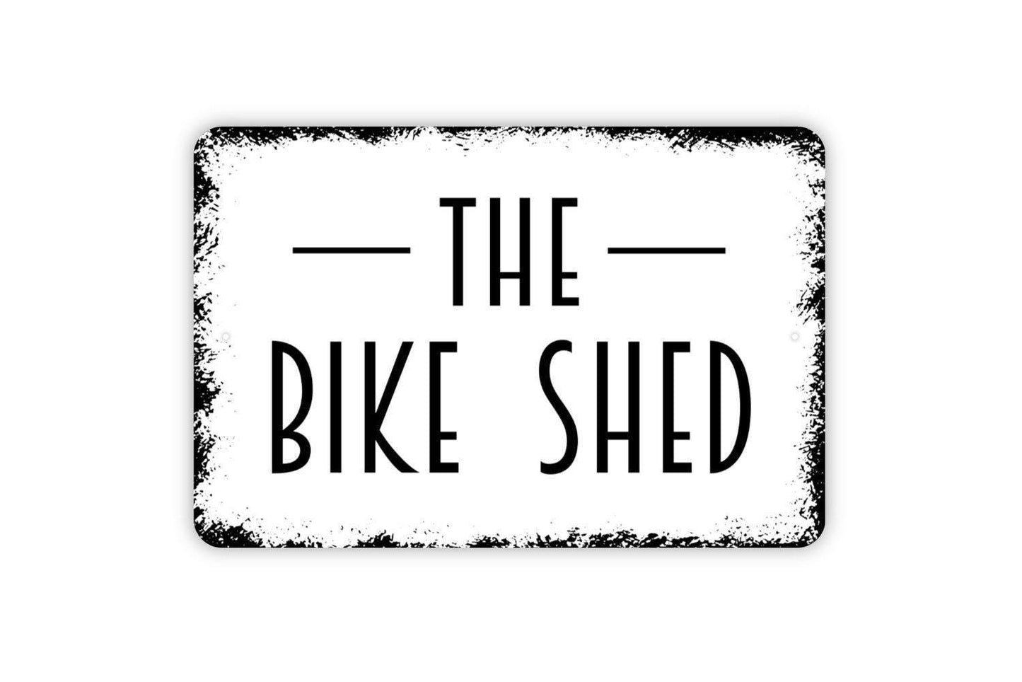 The Bike Shed Sign - Garage Motorbike Bicycle Motorcycle Metal Wall Art Indoor Or Outdoor